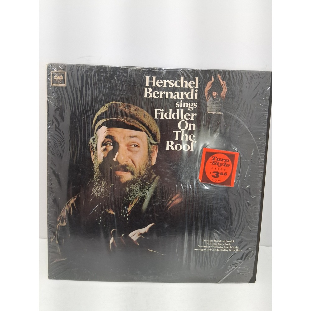 Herschel Bernardi Sings Fiddler On The Roof Vinyl LP Columbia Mono OL 6610 1966